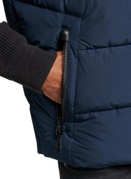 Gilet Superdry Sports Puffer pour Homme Bleu Marine