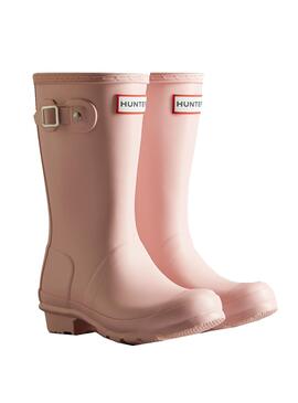 Bootss Hunter Original Junior pour Fille Rose Clair