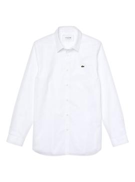 Chemise Lacoste Slim Fit pour Homme Blanc