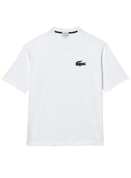 T-Shirt Lacoste Loose Fit Homme et Femme Blanc