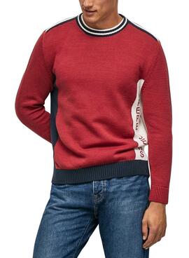 Pull Pepe Jeans Lion Rouge pour Homme