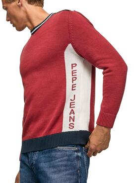 Pull Pepe Jeans Lion Rouge pour Homme