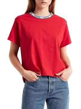 T-Shirt Levis Varsity Rouge Pour Femmes