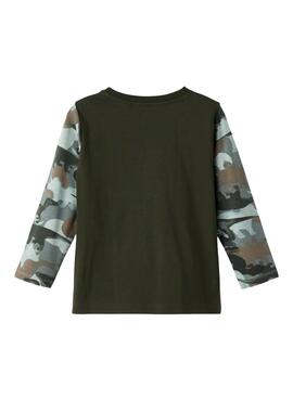 T-Shirt Name It Olan Vert Oscuro pour Garçons