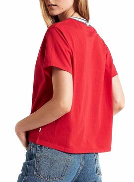 T-Shirt Levis Varsity Rouge Pour Femmes