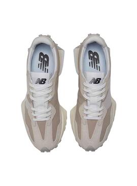 Baskets New Balance 327 Femme Beige et Blanc
