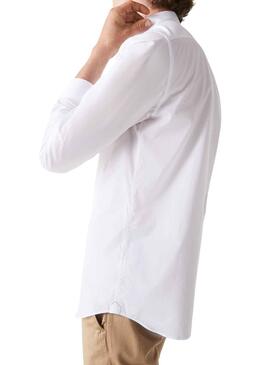 Chemise Lacoste Slim Fit pour Homme Blanc