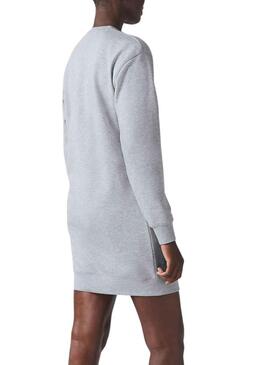 Sweat Lacoste Robe Basic pour Femme Gris