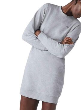Sweat Lacoste Robe Basic pour Femme Gris