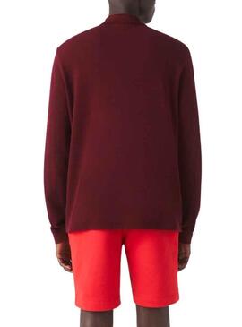Lacoste Polo L1313 Grenat Pour Homme
