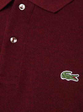 Lacoste Polo L1313 Grenat Pour Homme