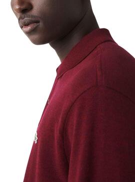 Lacoste Polo L1313 Grenat Pour Homme
