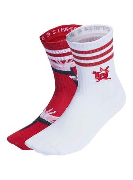 Chaussettes Adidas Thebe Magugu pour Femme Rouges