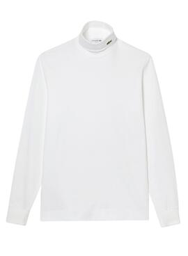 Pull Lacoste Col Roulé pour Homme Blanc