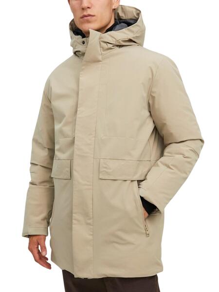 parka beige homme