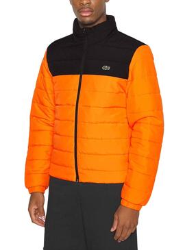 Veste Lacoste Bicolore Homme Orange et Noire