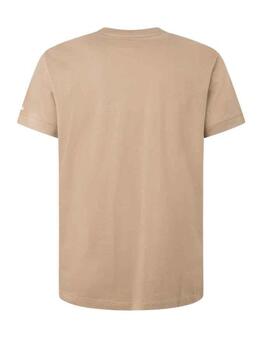 T-Shirt Pepe Jeans Scooter pour Homme Beige