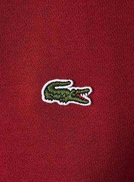 Sweat Lacoste Basic pour Femme Bordeaux