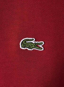 Sweat Lacoste Basic pour Femme Bordeaux