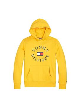 Sweat Tommy Hilfiger Logo Jaune pour Enfant