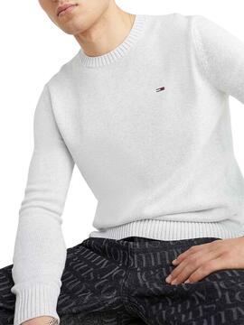 Pull Tommy Jeans Basic Essential Gris