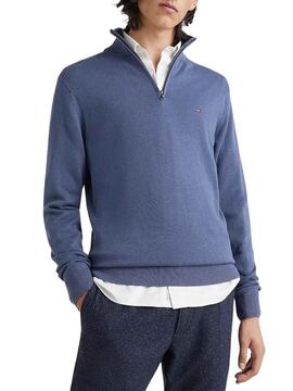 Pull Tommy Hilfiger Fermeture éclair Bleu pour Homme