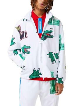 Veste Lacoste Cocodrile Party Homme Blanc