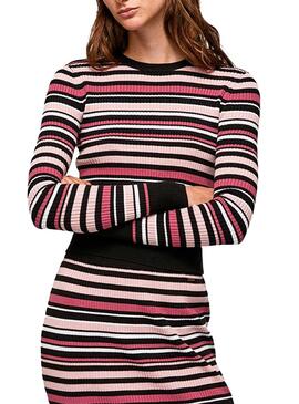 Pull Pepe Jeans Tiffani Multicolore pour Femme