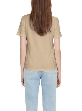T-Shirt Only Spice Girls pour Femme Camel
