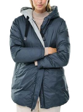Veste Ecoalf Noir Reversible pour Femme Gris