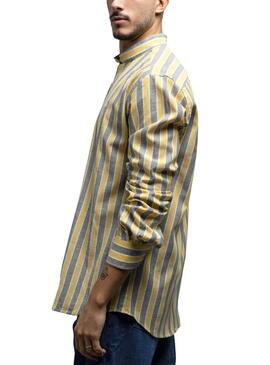 Chemise Klout Alborada Rayures pour Homme Jaune