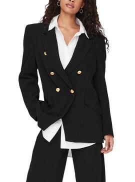 Blazer Only Gris Botones pour Femme Noire