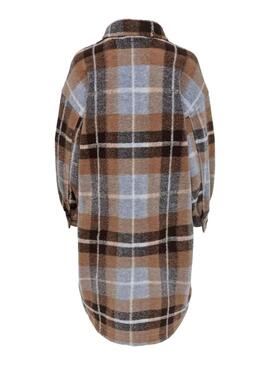 Veste Only Andrea X-Long pour Femme Brun