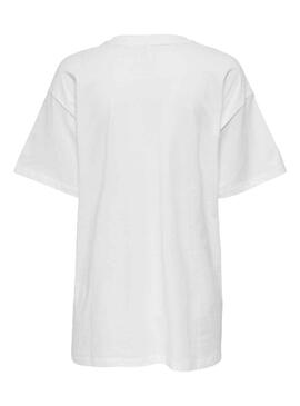 T-Shirt Only Josie Darling pour Femme Blanc