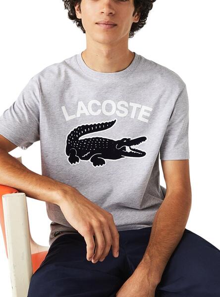 Tshirt deals lacoste gris