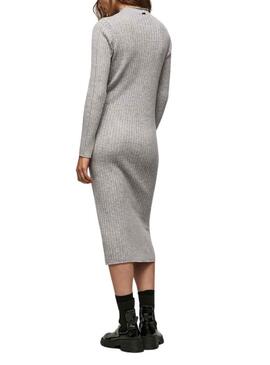 Robe Pepe Jeans Belinda pour Femme Gris