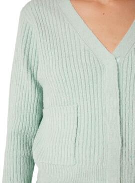 Veste Naf Naf Knitted pour femme Turquoise