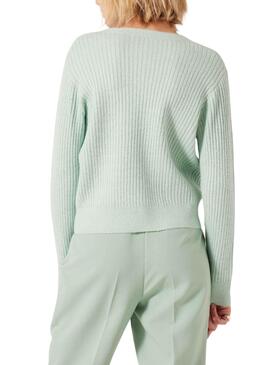 Veste Naf Naf Knitted pour femme Turquoise