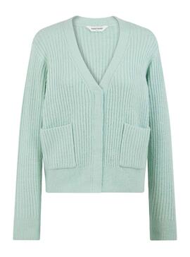 Veste Naf Naf Knitted pour femme Turquoise