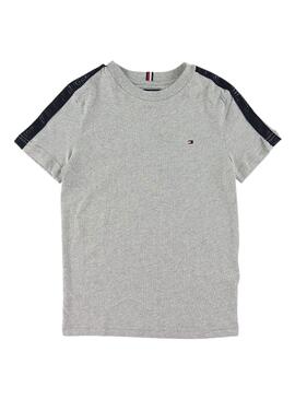 T-Shirt Tommy Hilfiger Tape pour Garçon Gris