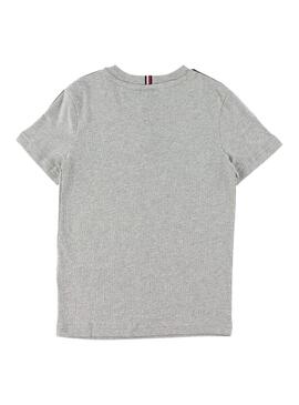 T-Shirt Tommy Hilfiger Tape pour Garçon Gris