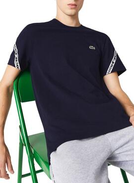 T-Shirt Lacoste Stripes Marina pour Homme
