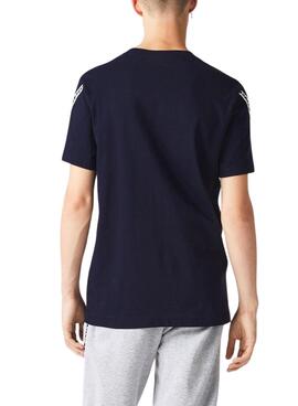 T-Shirt Lacoste Stripes Marina pour Homme