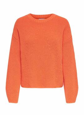Pull Only Bella Life Relaxed pour Femme Orange