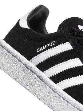 Baskets Adidas Campus J Noir Pour Enfante et Fille