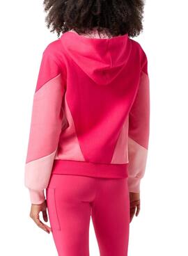 Sweat Naf Naf Colorblock pour Femme Fushia