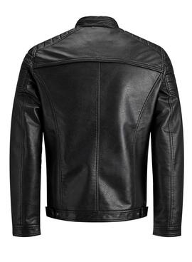 Veste Jack & Jones Similicuir Noire pour Homme
