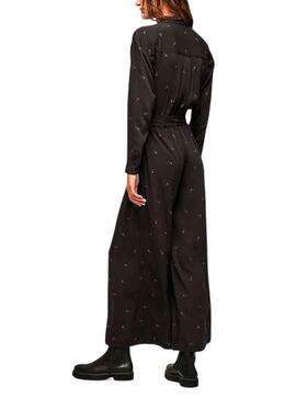 Jumpsuit Pepe Jeans Pam Printed Noire pour Femme