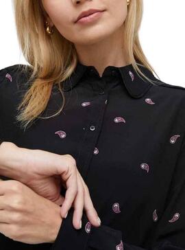 Chemise Pepe Jeans Priscila Paisley Noire Femme