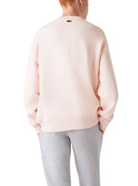 Sweat Lacoste Loose Fit Rosa pour Homme